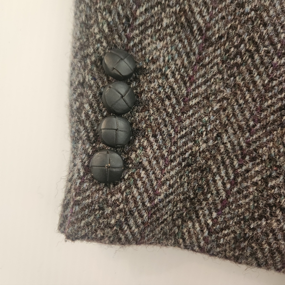 Harris Tweed Classic Gray Men's Blazer 100% Scottish Wool - Picture 5 of 7